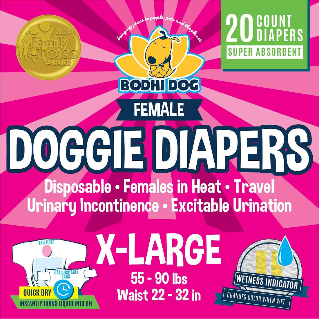 Bodhi Dog Disposable Female Dog Diapers