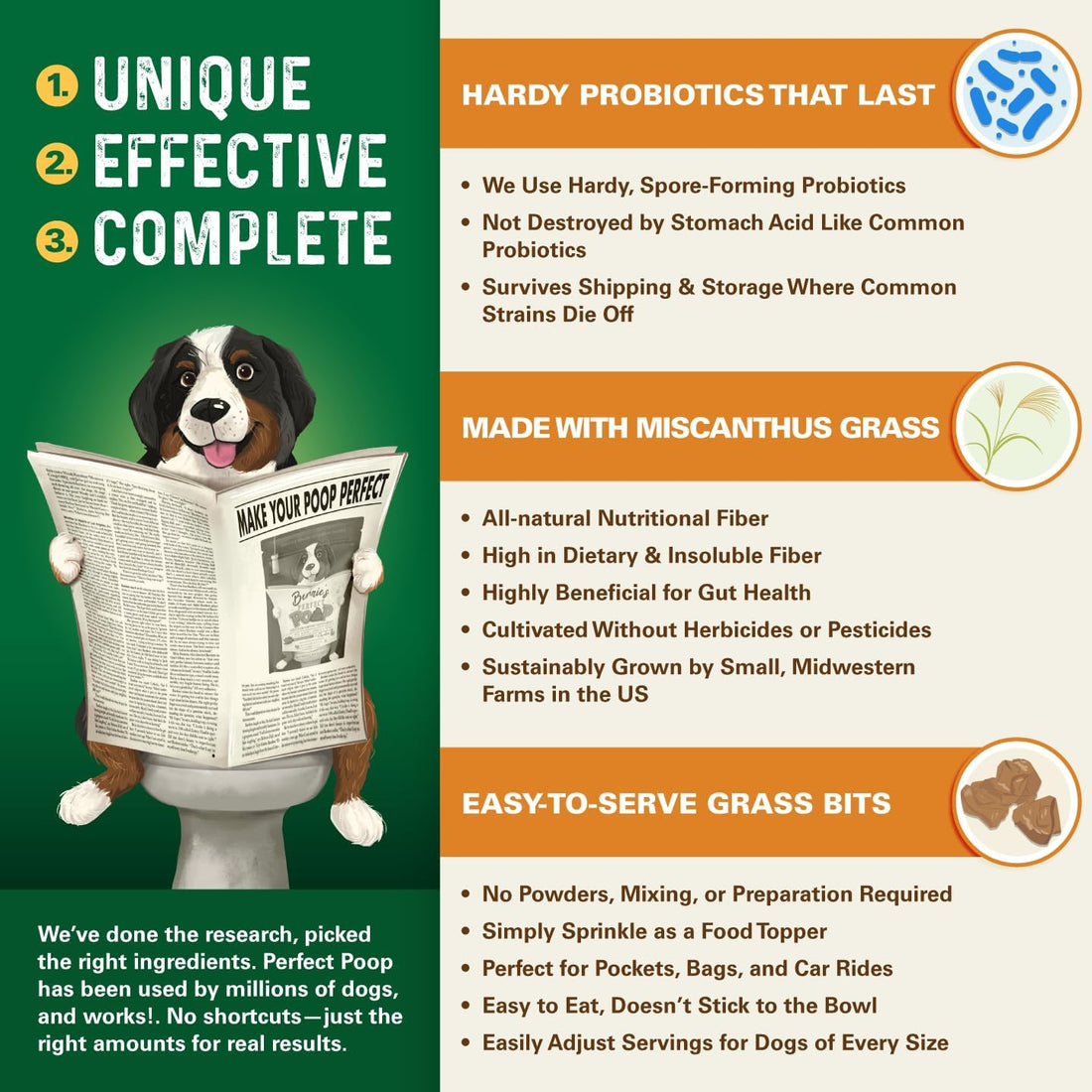 Perfect Poop Digestion & General Health Supplement for Dogs: Fiber