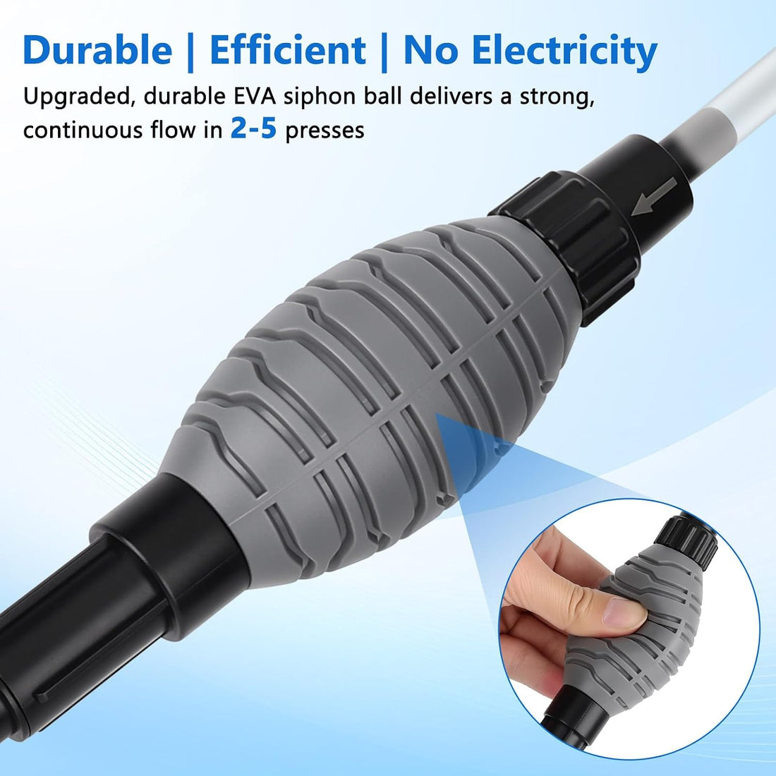 AQQA Gravel Vacuum for Aquarium Siphon
