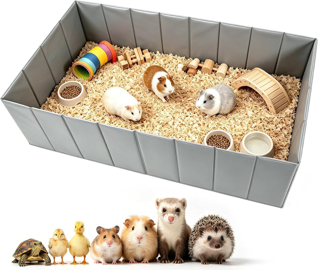 Rypet Small Animal Playpen, Foldable Guinea Pig Hamster Waterproof