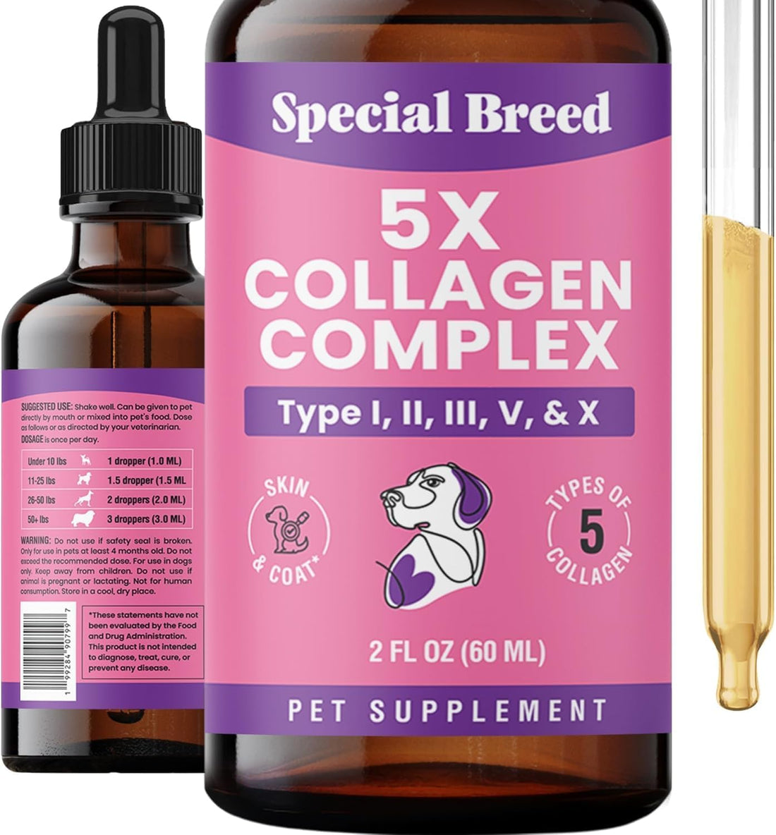 Premium Collagen for Dogs - Liquid Support for Joints, Skin, Coat