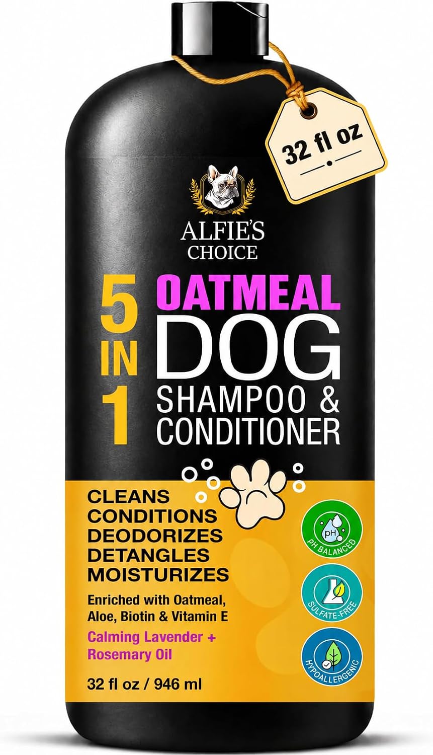 Oatmeal Dog Shampoo and Conditioner for Sensitive Skin with Aloe 32