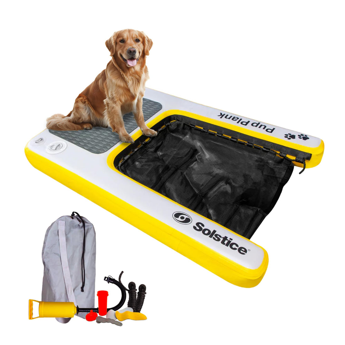 SOLSTICE Inflatable Pup Plank, Dog Water Ramp for Boats and Docks, XL