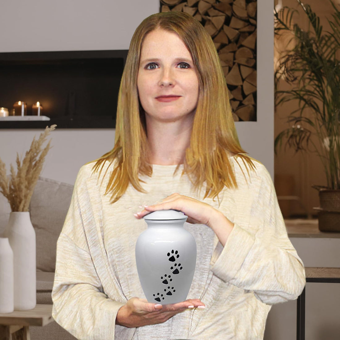 Trupoint Memorials Small Pet Urn for Dogs and Cats Ashes