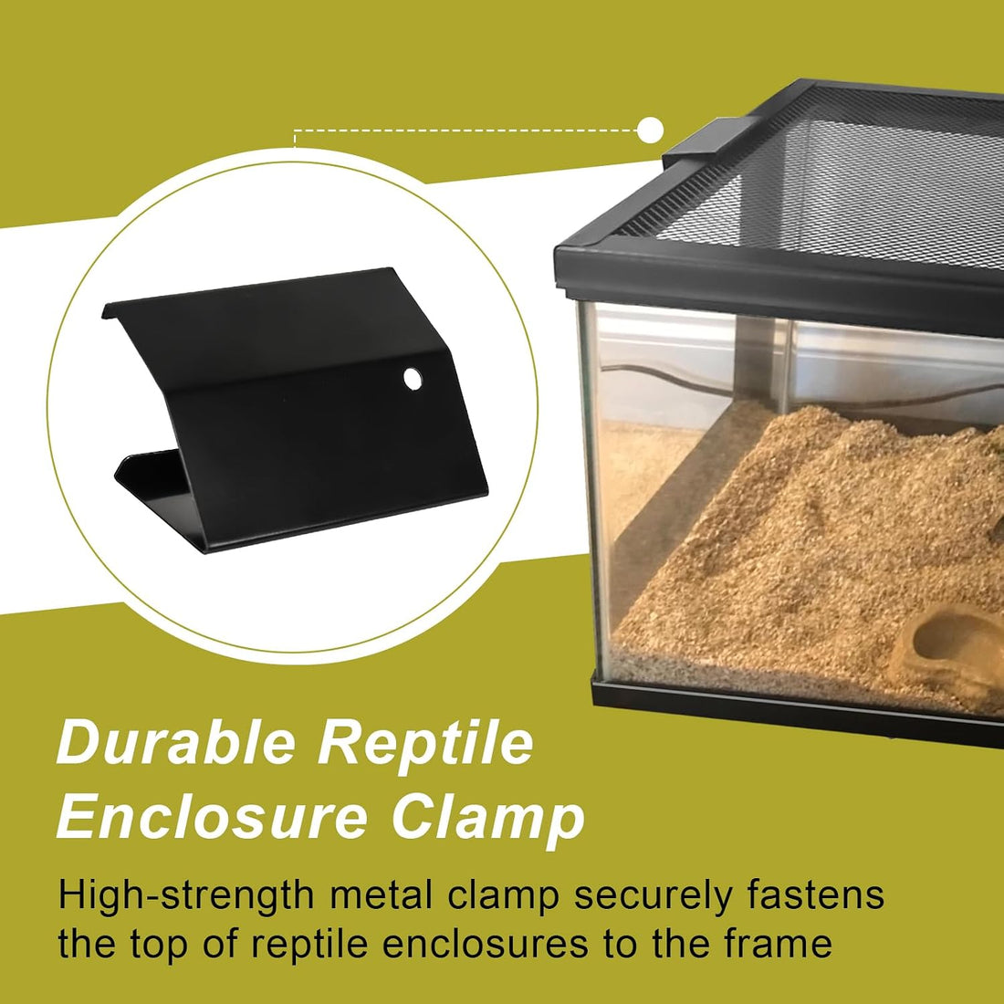 Reptile Terrarium Covers Heavy Duty Screen Clips for 30 Gallon