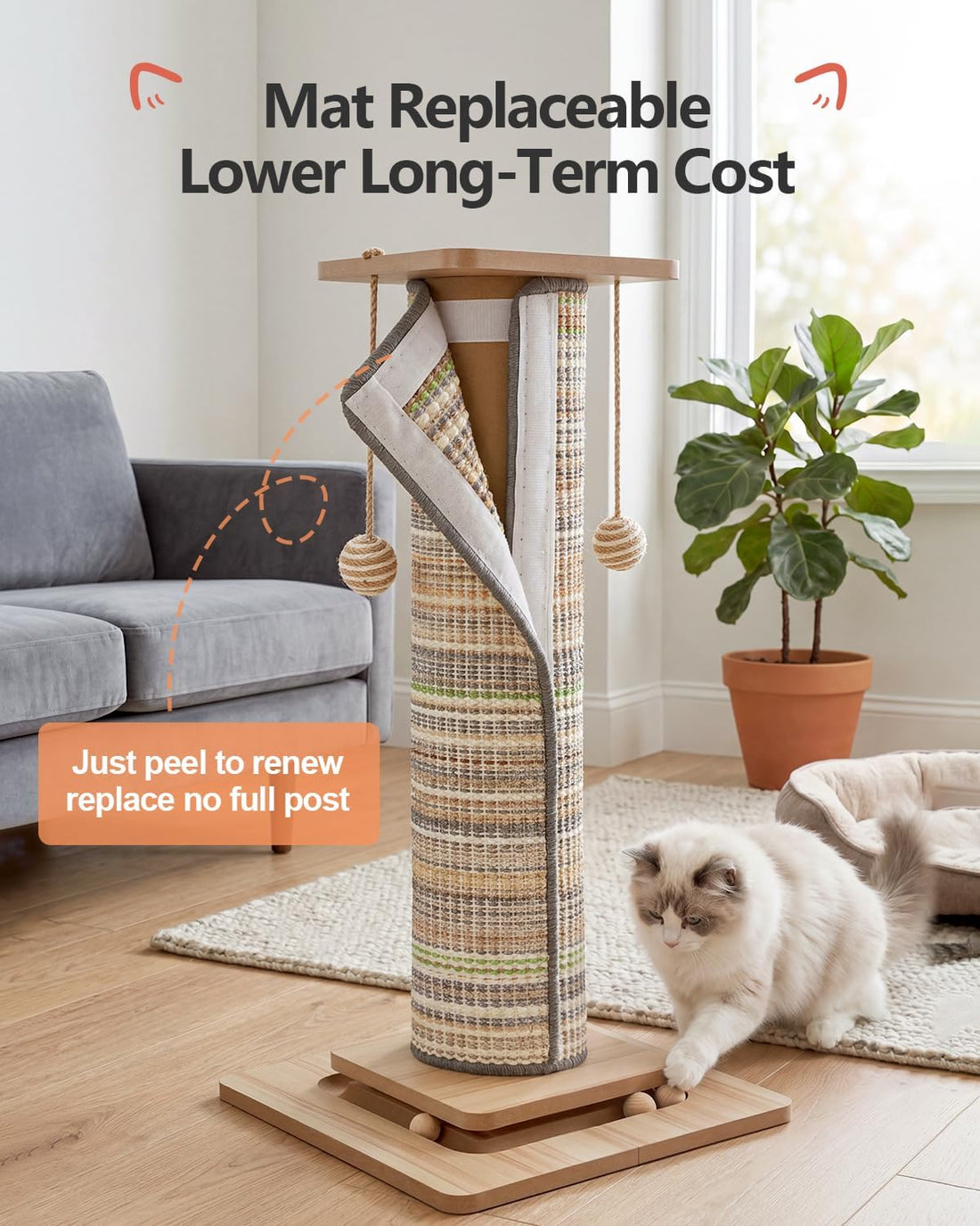 31" Extra Tall Cat Scratching Post