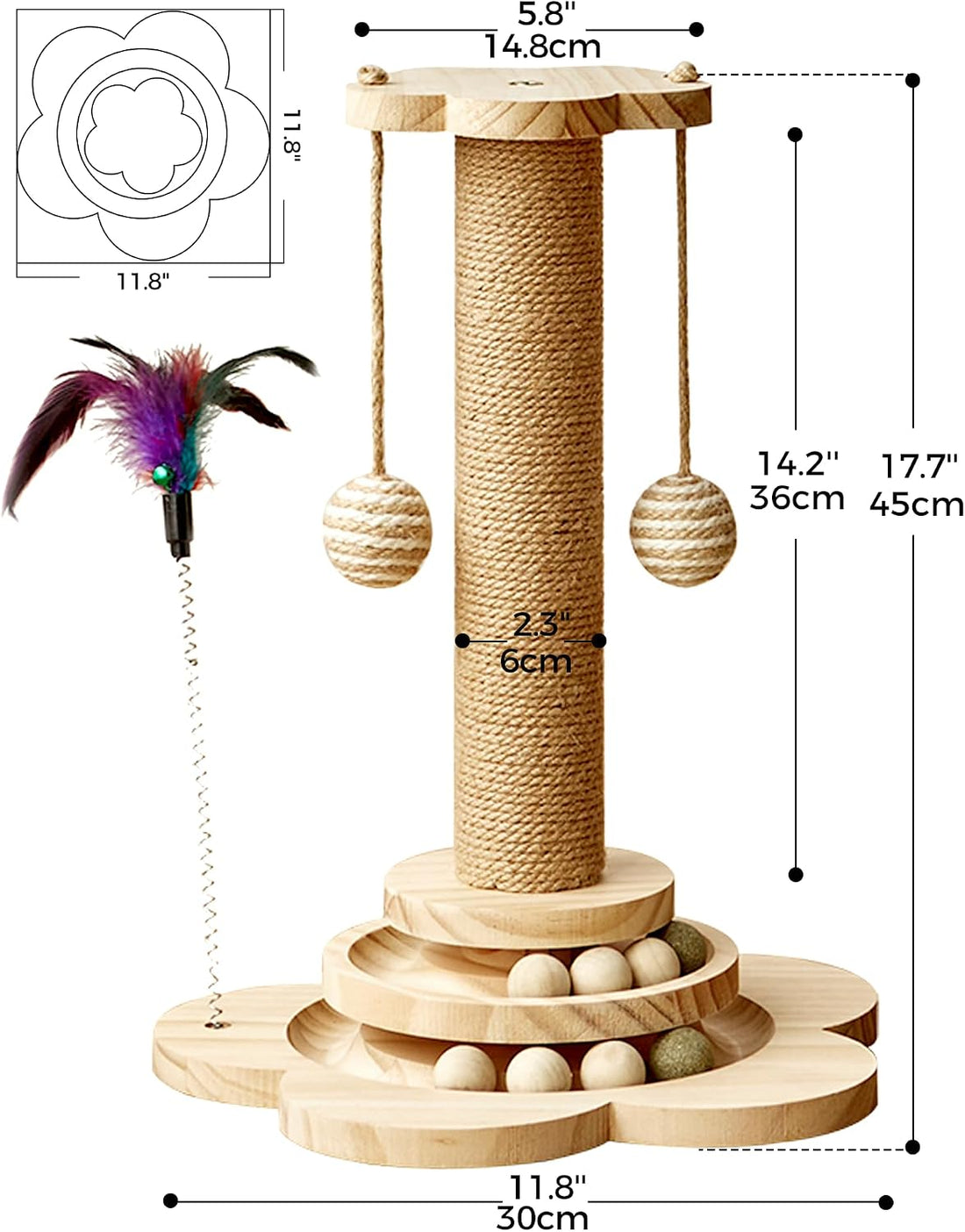 KHALOR Cat Scratching Post for Kittens