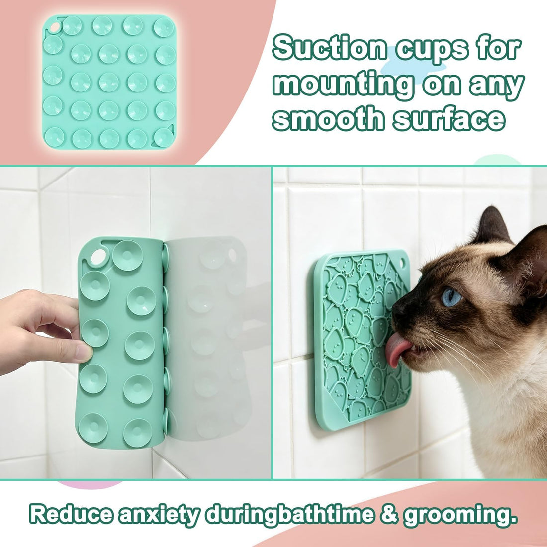 Lick Mat Set with Bath Brush, Spatula & Brush
