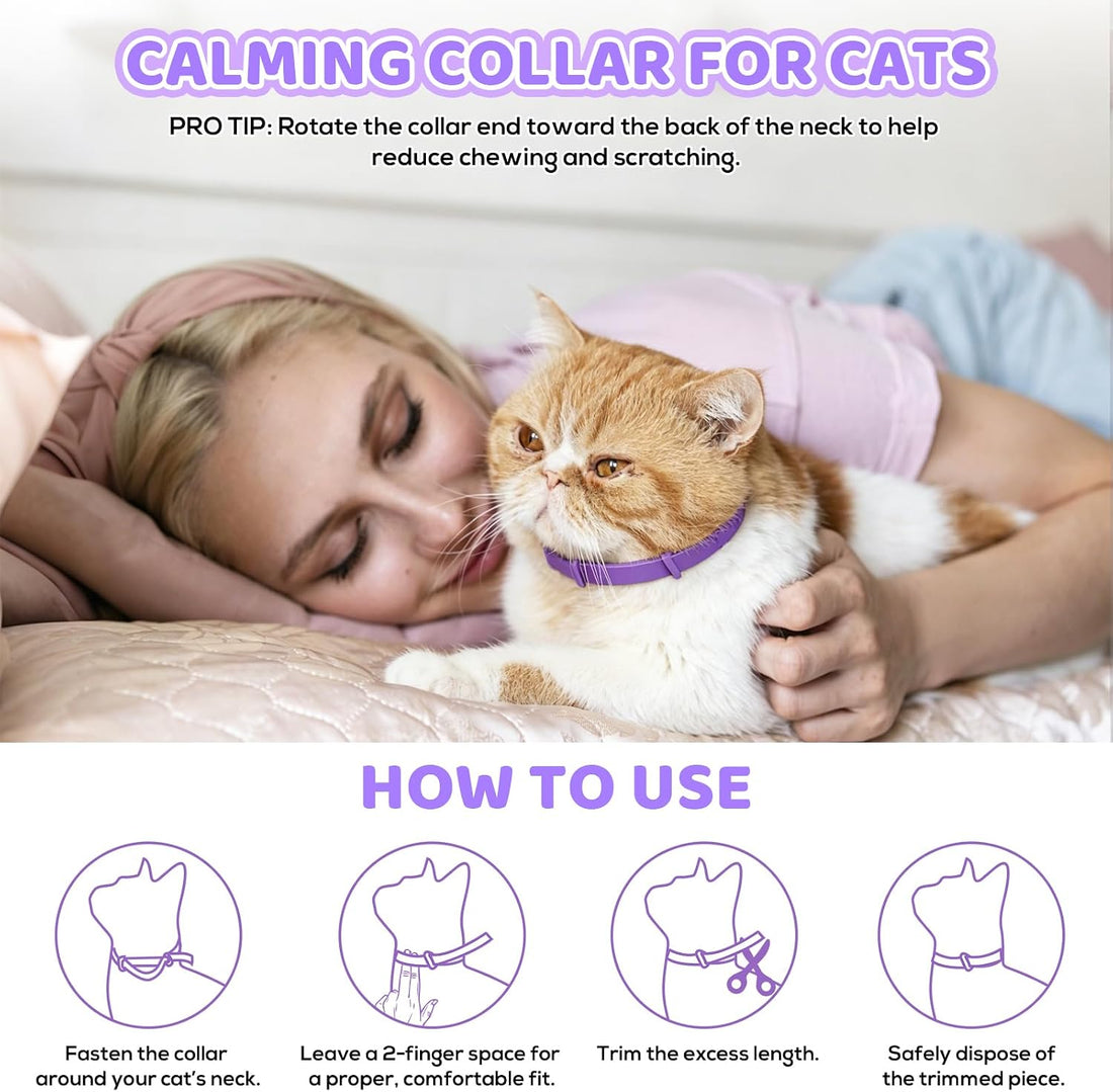 Calming Collar for Cats, 4 Pack Cat Pheromone Collar, 60-Day Each