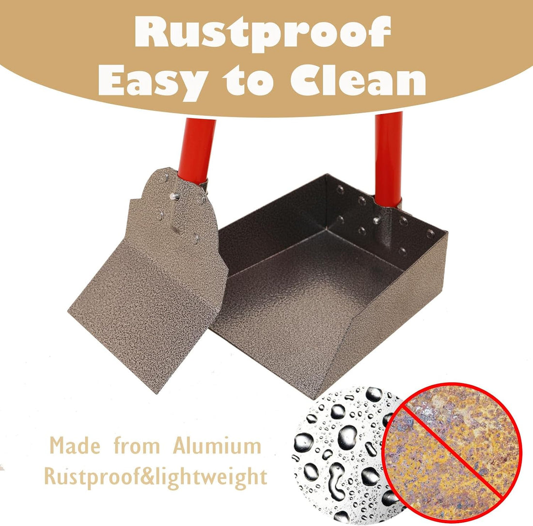 𝗫-𝗧𝗘𝗖𝗢𝗞𝗜𝗧 Pooper Scooper - 𝗗𝘂𝗿𝗮𝗯𝗹𝗲 & 𝗦𝘁𝘂𝗿𝗱𝘆 Spade&Tray Set with Long