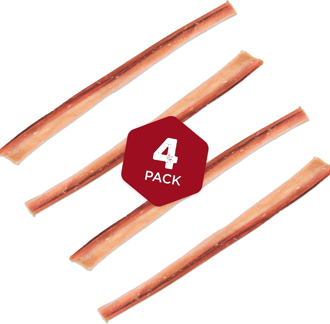 Best Bully Sticks Natural Jumbo Bully Sticks for Large Dogs - 12 Inch