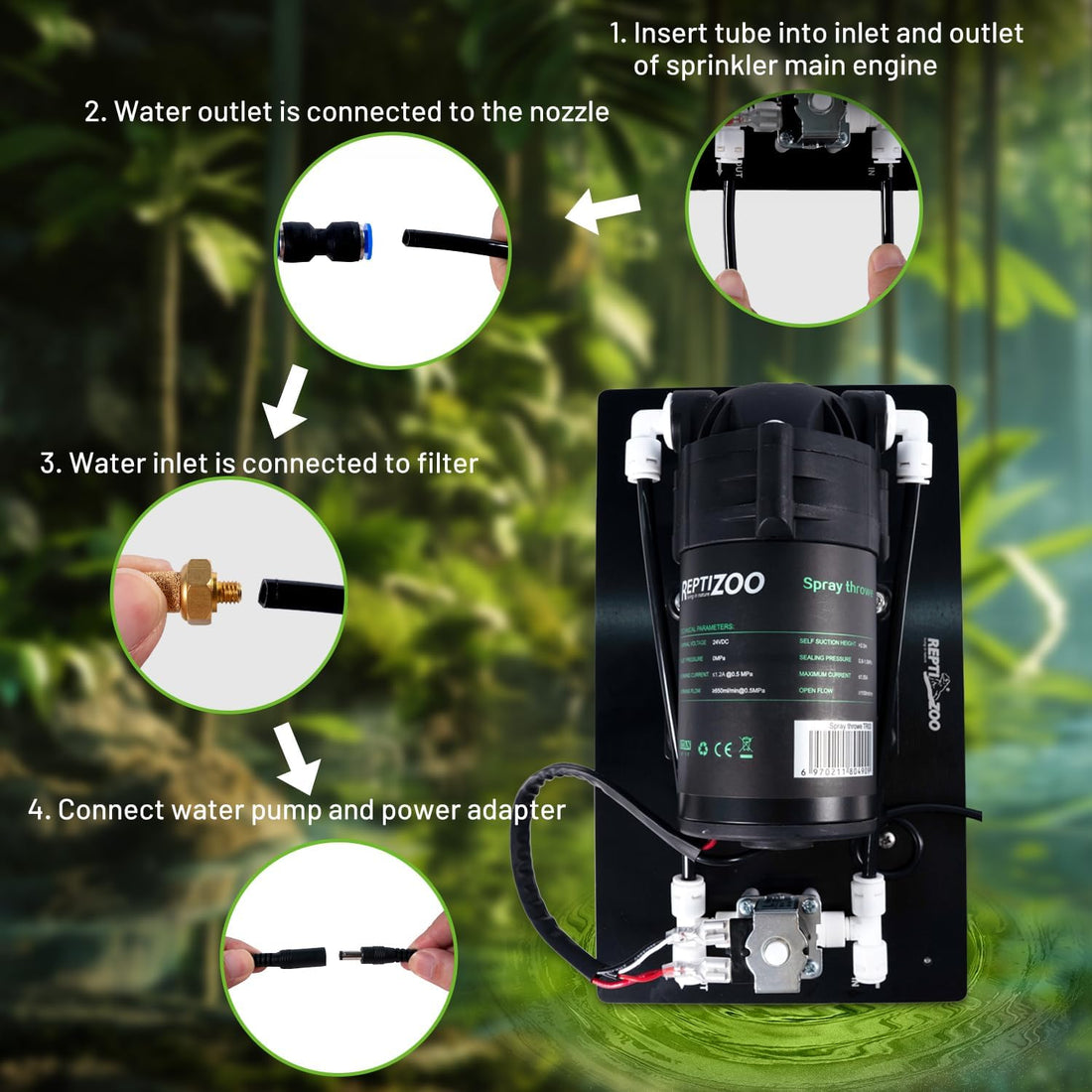 Reptile Misting System with Timer