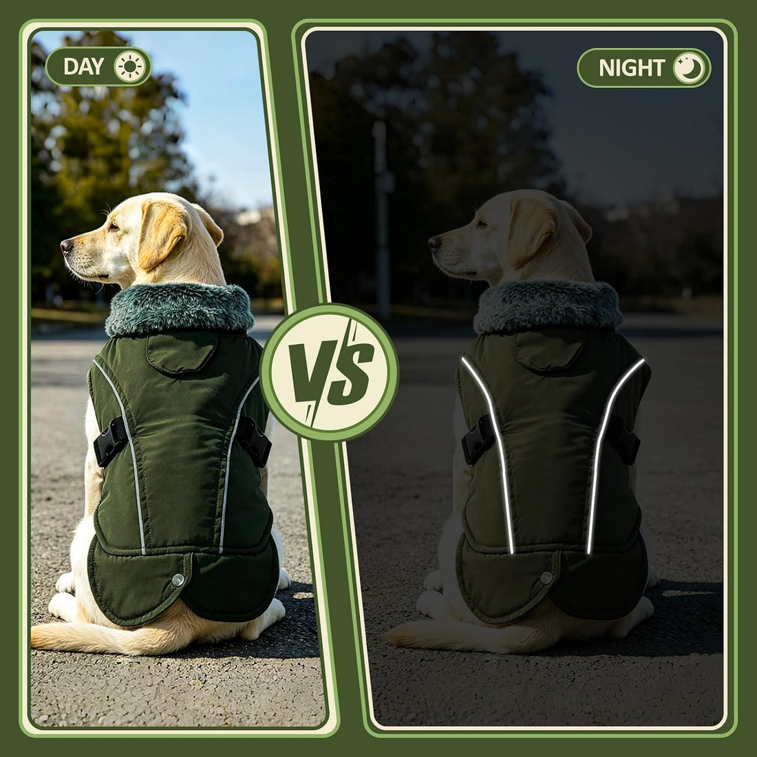 DENTRUN Warm Dog Winter Coat