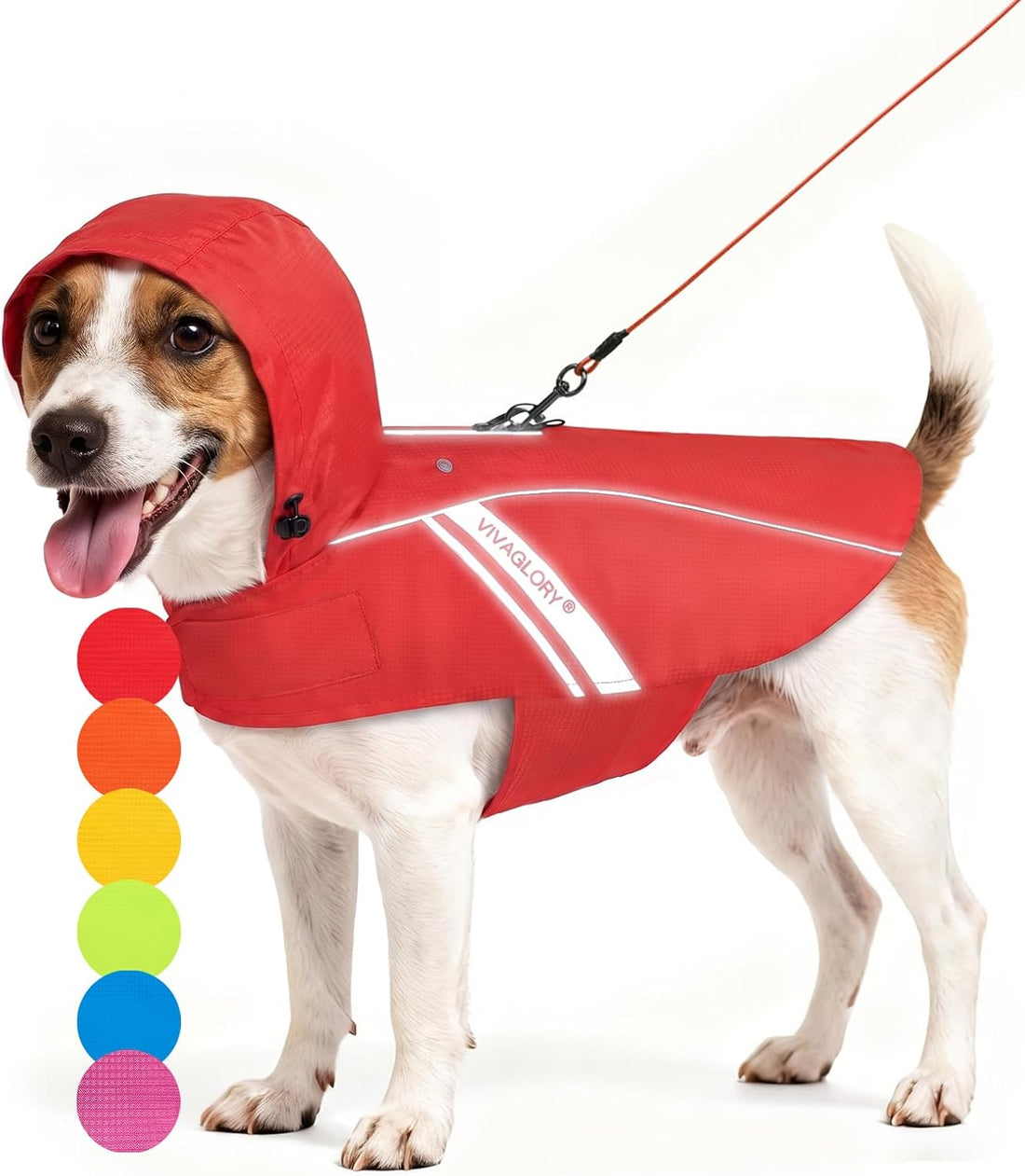 VIVAGLORY Dog Raincoat Wetoff Dog Rain Coat, S