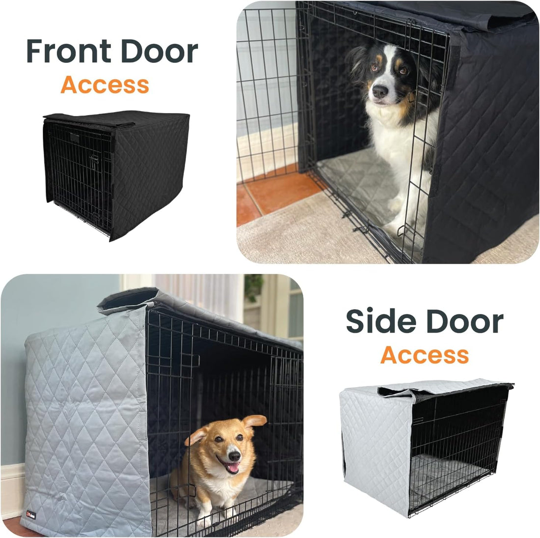 4Knines Quilted Dog Crate Cover – Heavy-Duty