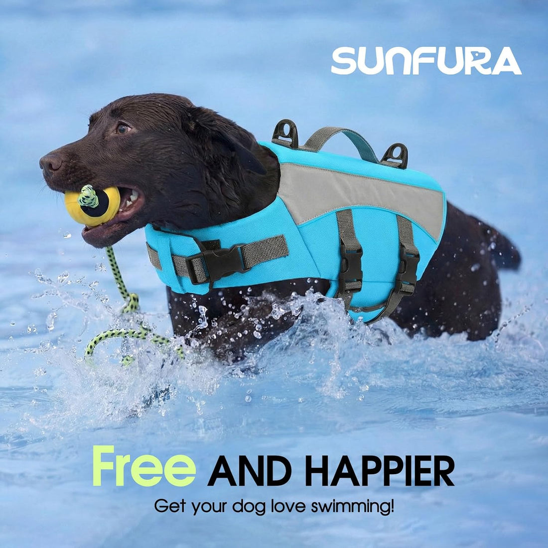 Dog Life Jacket, High Flotation Small Dog Life Vest for Swimming