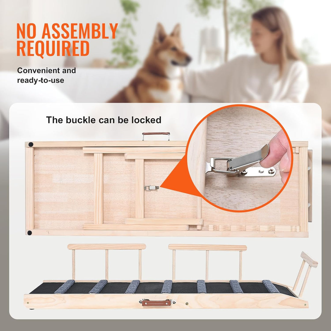VEVOR Dog Ramp, Folding Pet Ramp for Bed