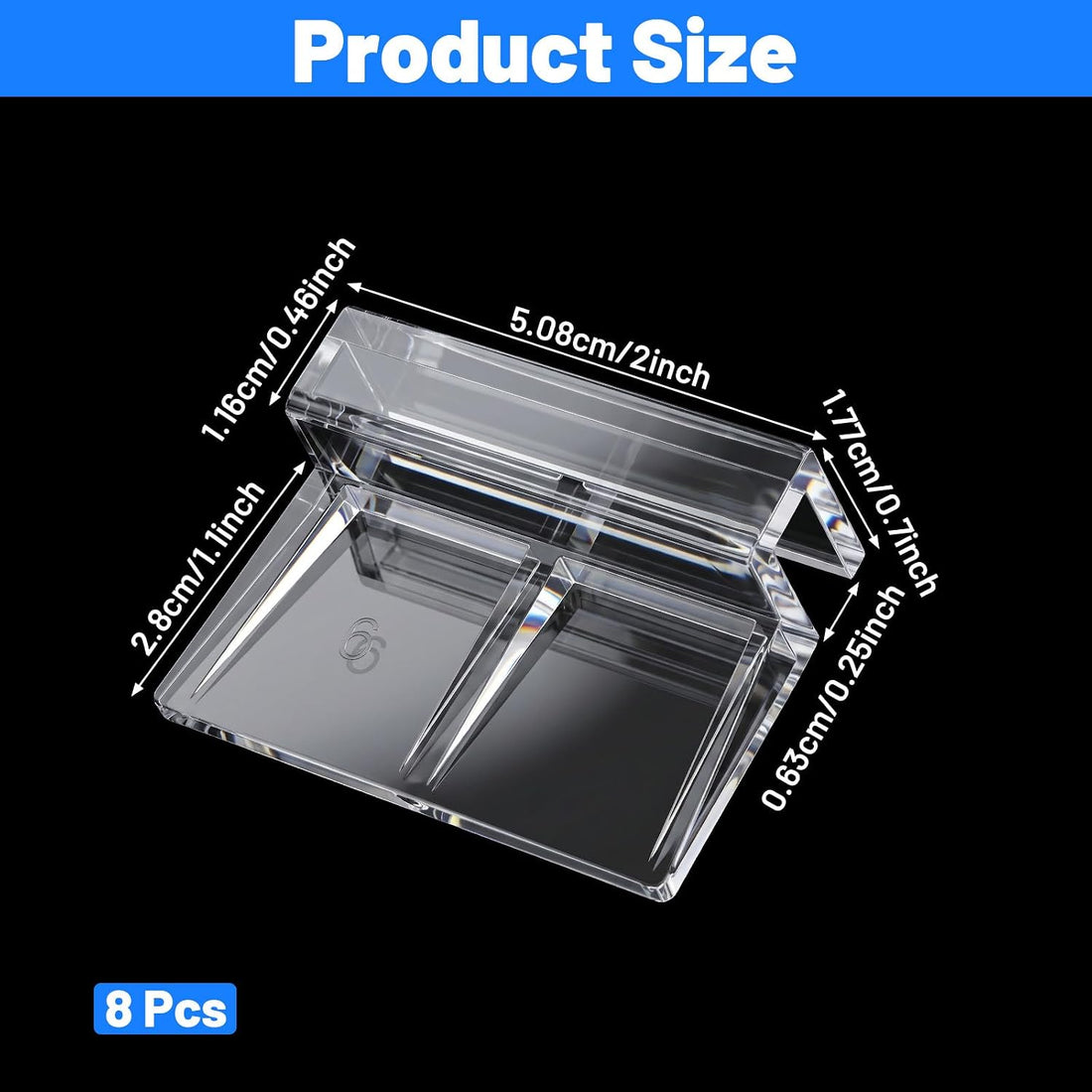 LLOUSSAK 8 Pcs Aquarium Lid Clips, Clear Acrylic Fish Tank Lid Holder