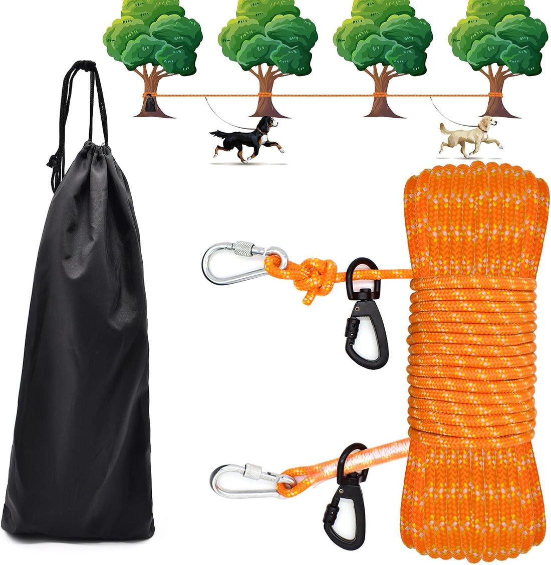 Upgraded Dog Tie Out Cable for Camping