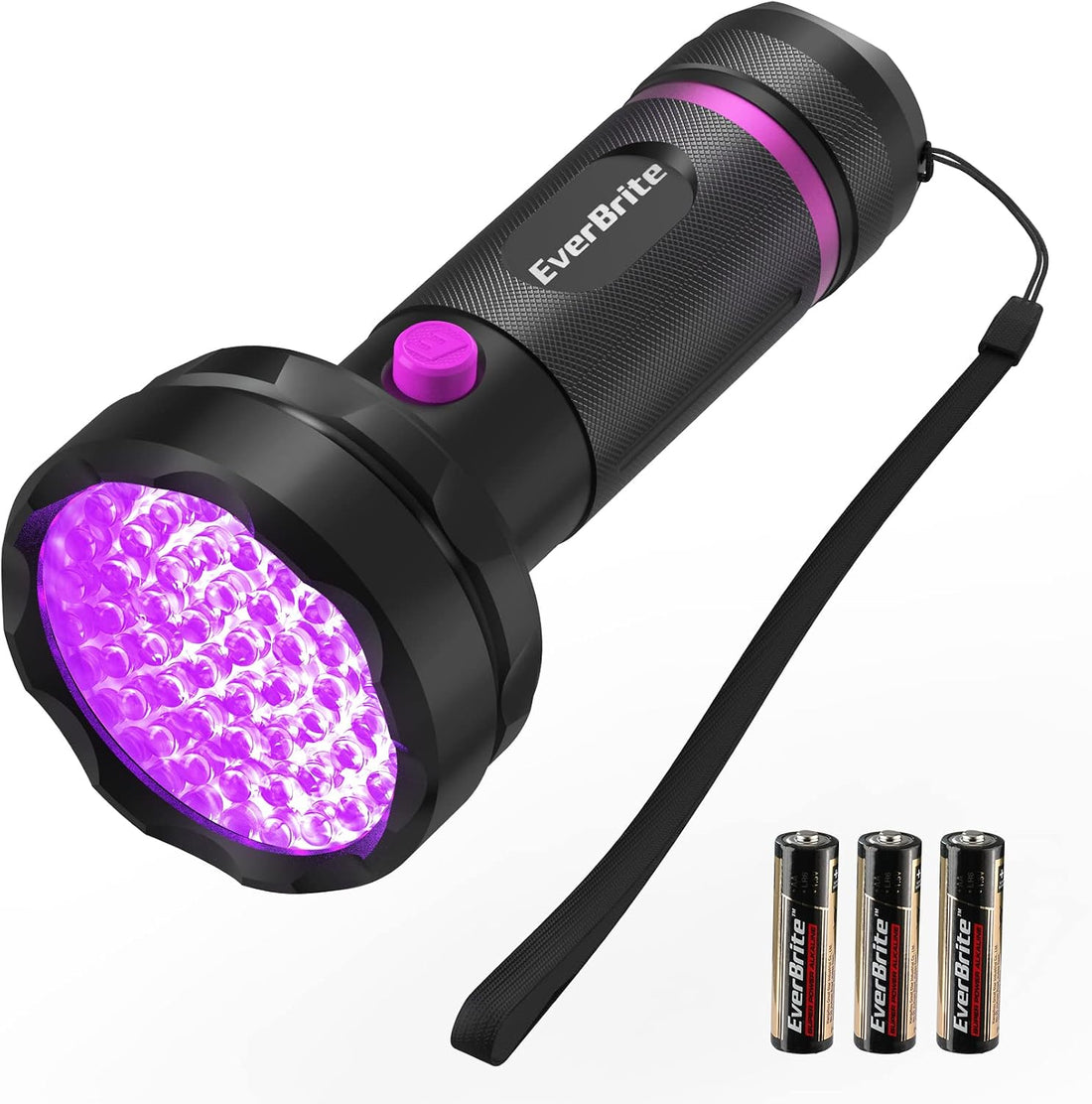 EverBrite 100 LED UV Blacklight Flashlight, 395nm for Pet Urine