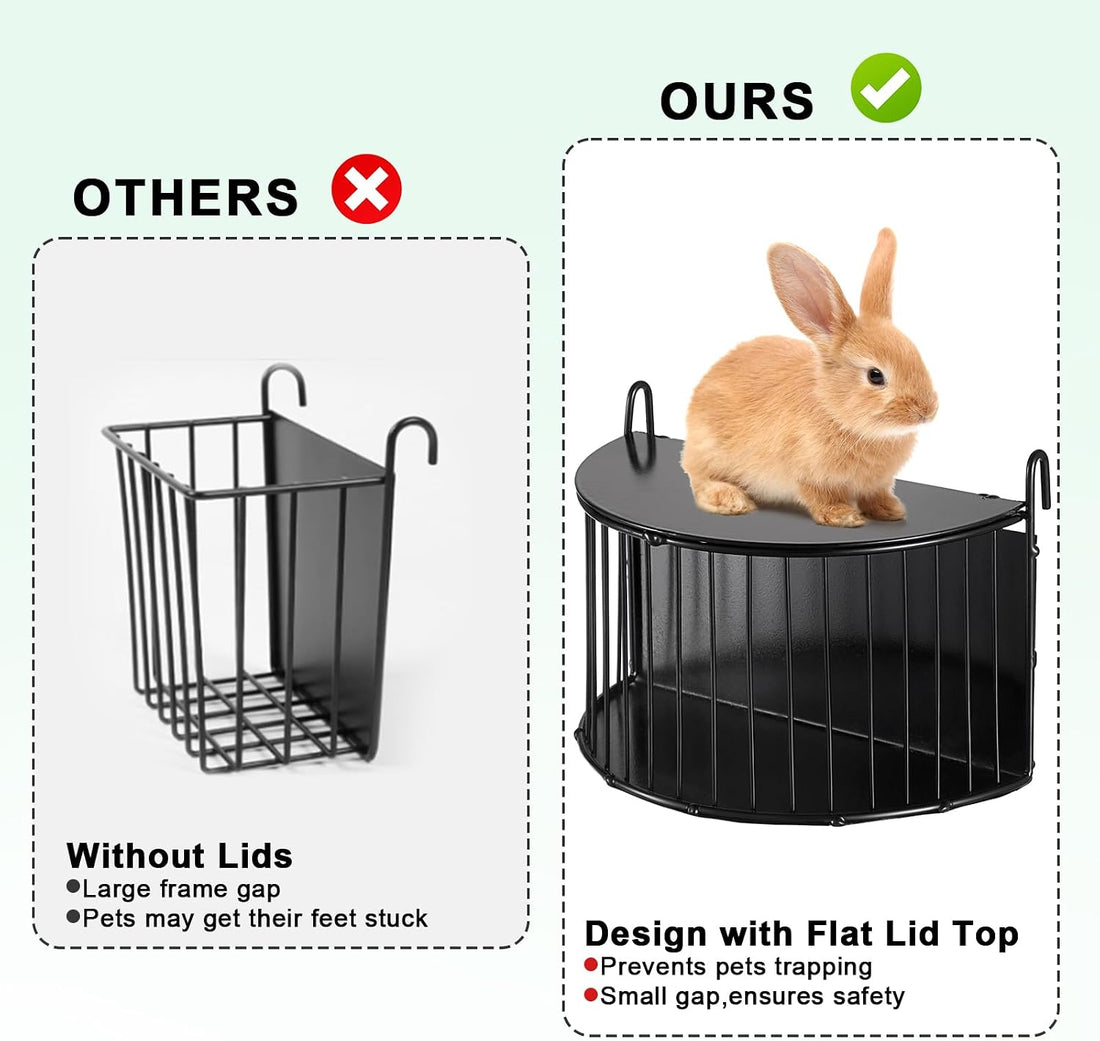 Metal Hay Rack for Rabbits, Bunny Hay Feeder Holder
