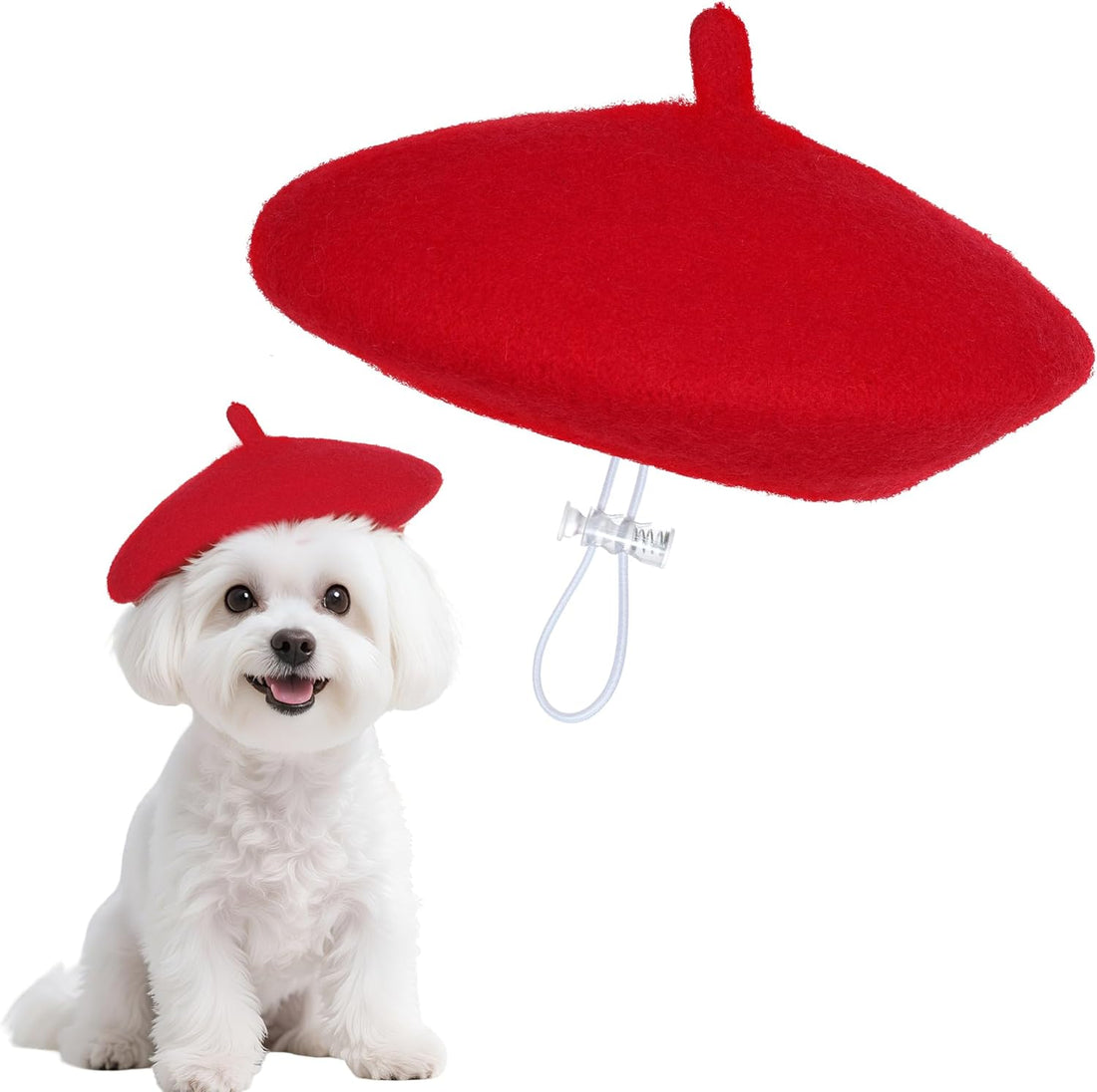 choyaxo 1pcs Dog Beret Funny Artist Dog hat for Small Dogs Cat