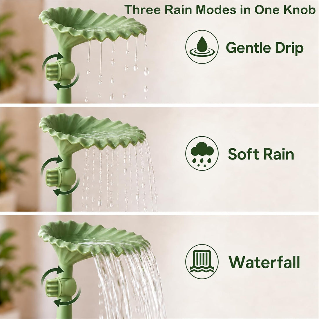 Bird Shower, Parrot Shower Fountain, Adjustable Water Flow