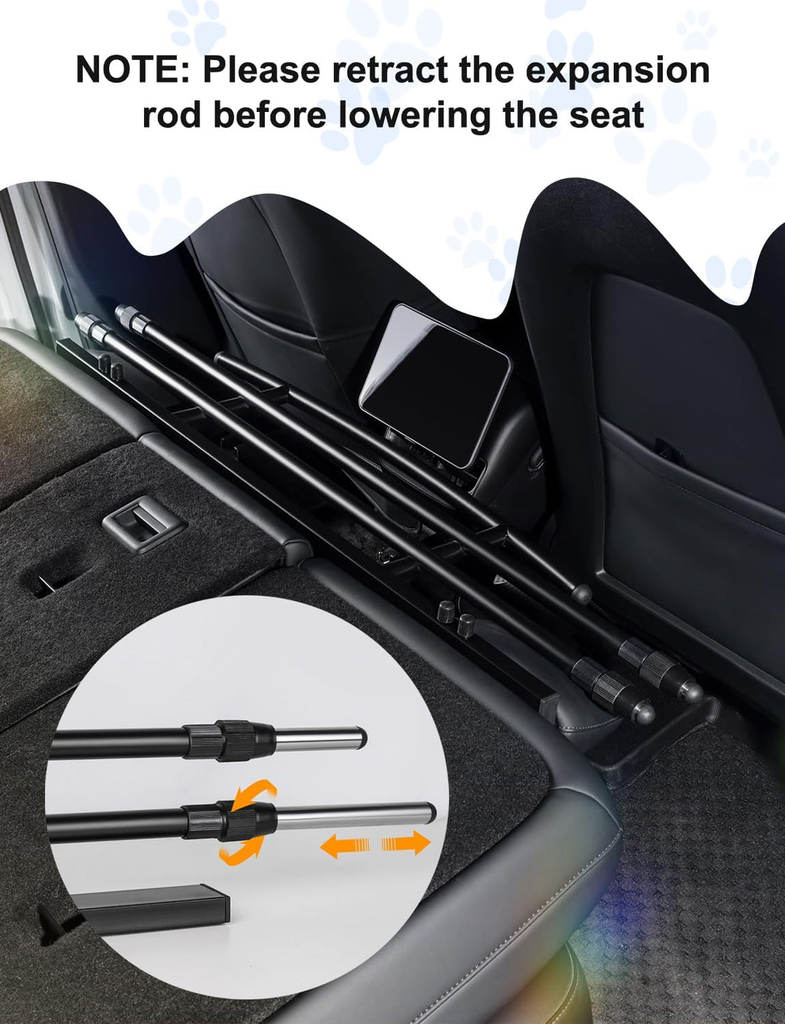 for Tesla Model Y Juniper Dog Barrier Adjustable Large Pet Protective