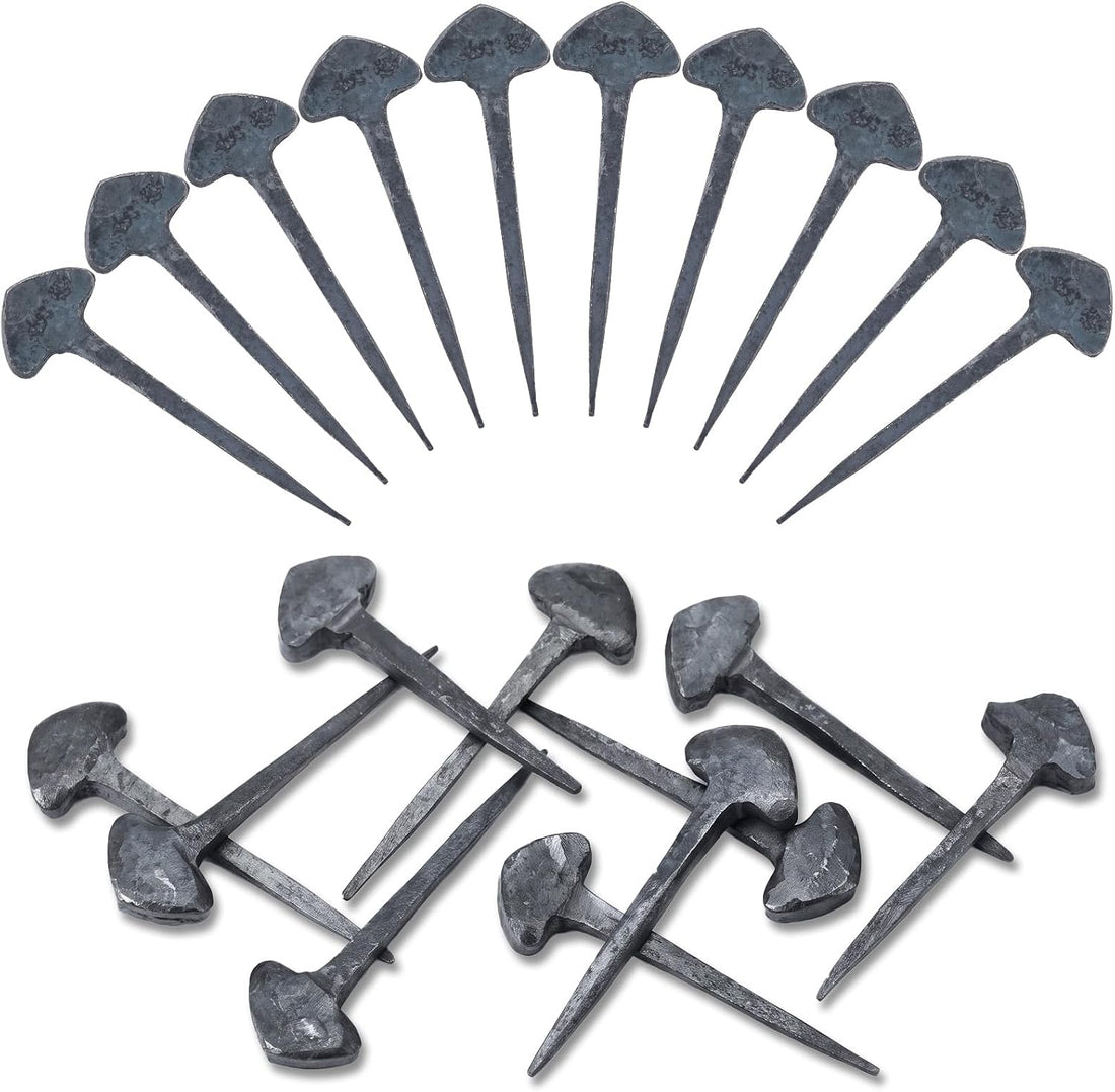 20 Pcs Horseshoe Nails 2'' Wrought Head Horseshoe Iron Nails