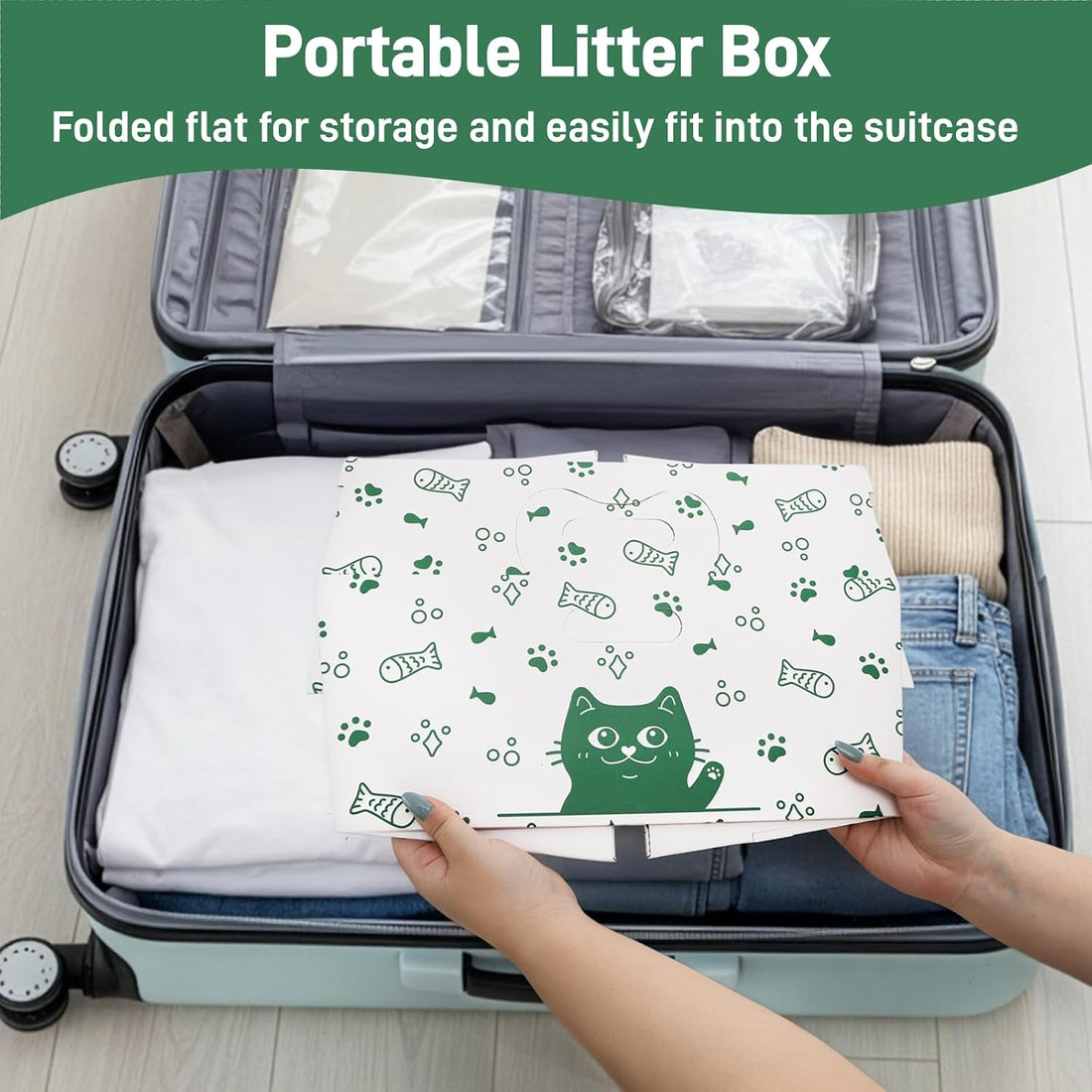 SOUJOY 8 Pack Disposable Cat Litter Box