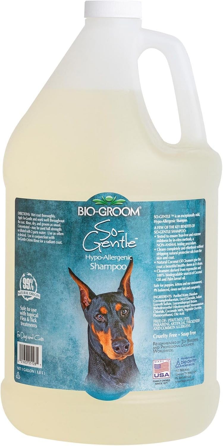 Bio-Groom So-Gentle Hypoallergenic Dog Shampoo, Tearless, 1 Gallon