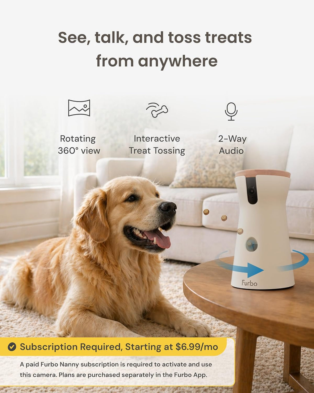 Furbo 360° Dog Camera Unlock w/Paid Plan