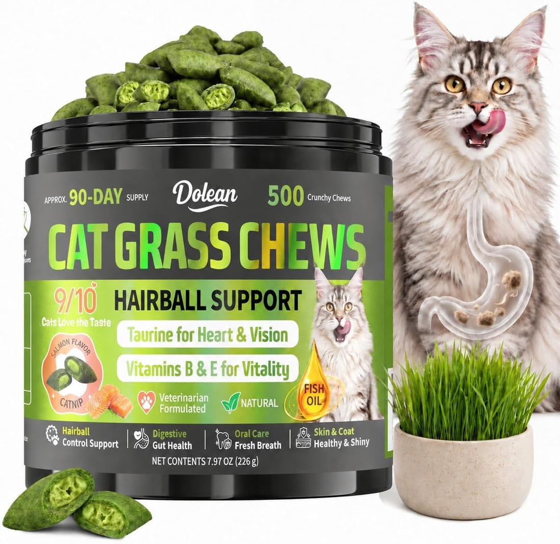 Cat Grass Treats, Hairball Treatment for Cats, for Indoor Cats