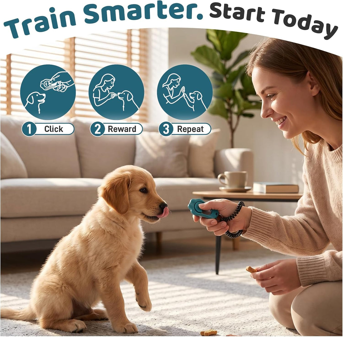 Dog Training Clicker with Adjustable 3-Level Volume, 2-Pack