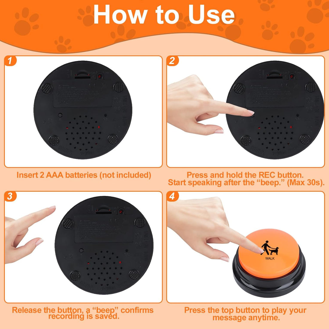 Dog Talking Buttons for Communication, 12 Pack