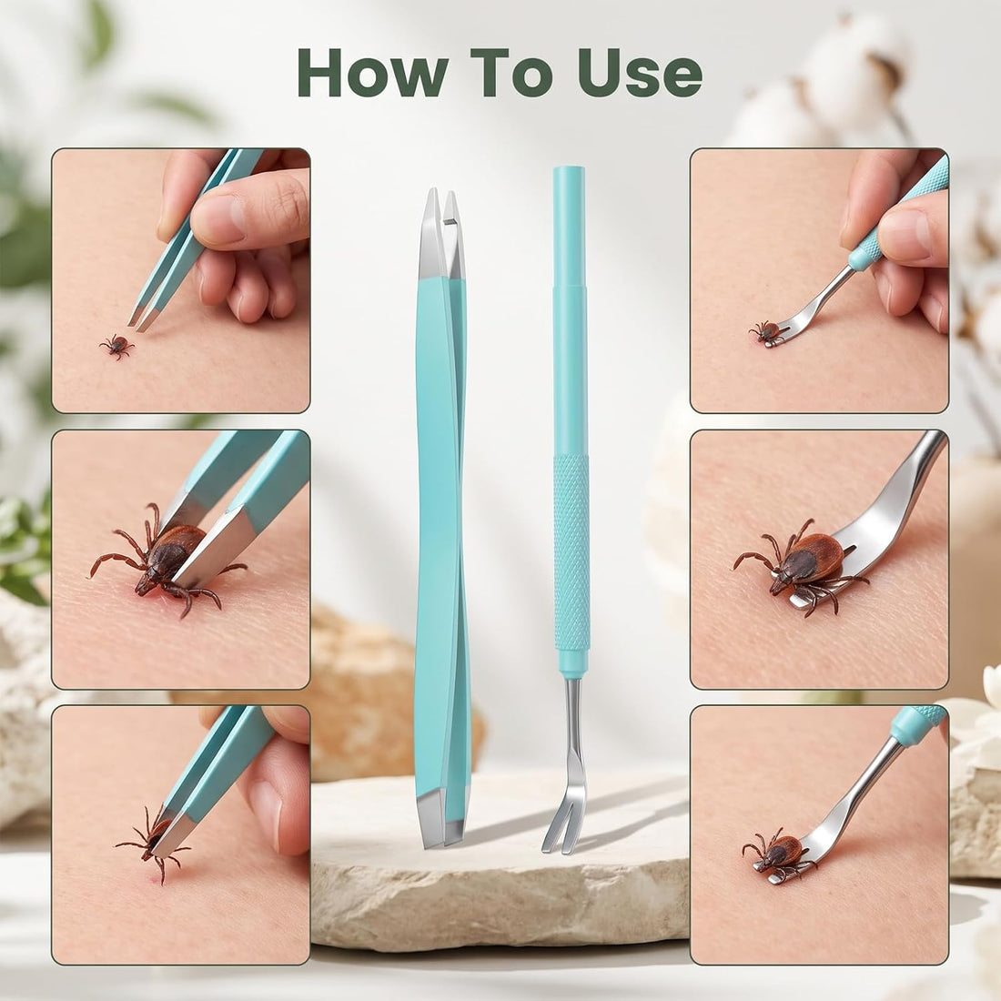 InnoHHustle 2 Pcs Tick Removal Tool Kit for Dogs, Cats & Humans