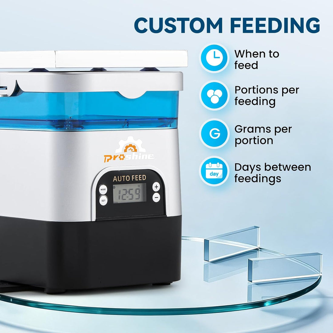 Automatic Fish Feeder for Pond Solar Powered 1.5L Capacity