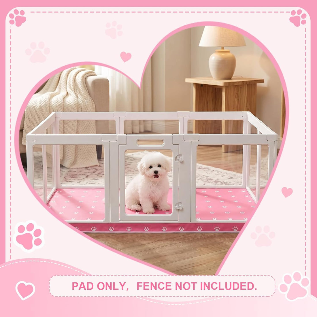 Dog Playpen Bottom Pad Fits for 60'' x 40'' Acrylic Puppy Playpen