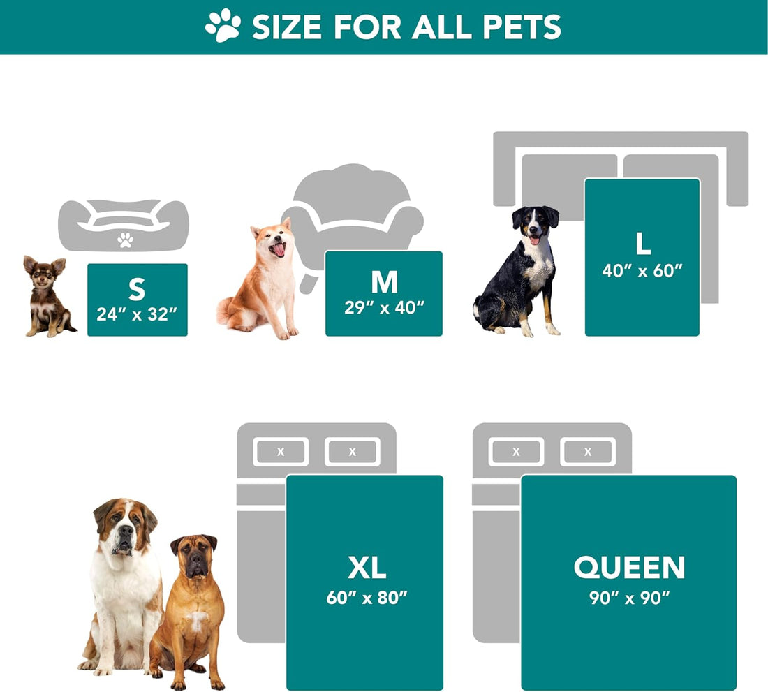 PetAmi Dog Blanket for Large Medium Pets Cats, 80x60 Twin XL