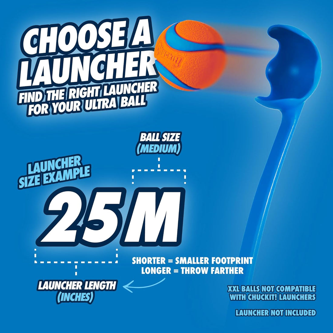 Chuckit! Ultra Rubber Dog Ball, Floating Fetch Toy, Medium 2.5-in