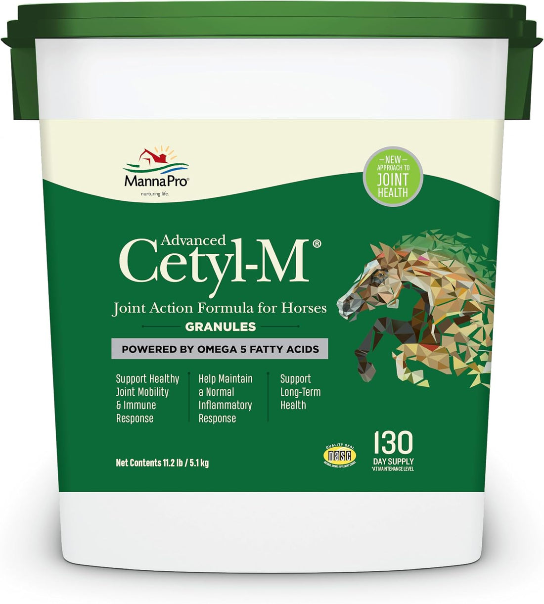 Manna Pro Cetyl-M Horse Joint Supplement with Omega-5, 5.1 lb
