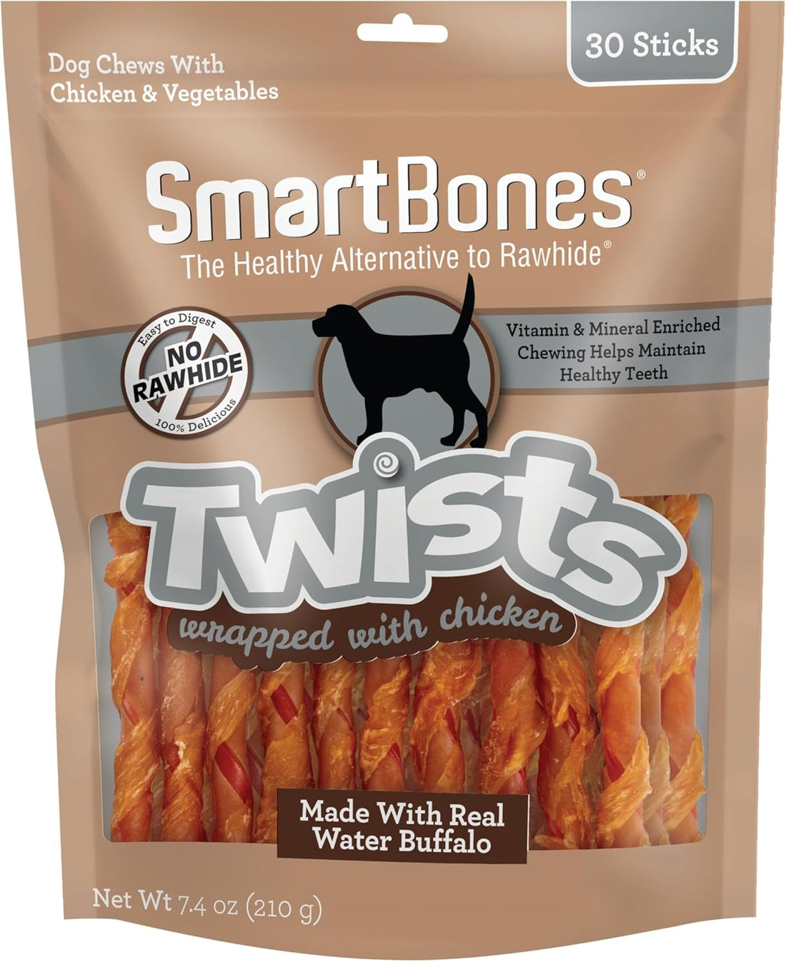 SmartBones Twists Wrapped with Chicken Made with Real Water Buffalo