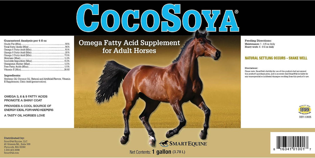 SmartEquine CocoSoya Oil, 1 Gallon, 32 Servings