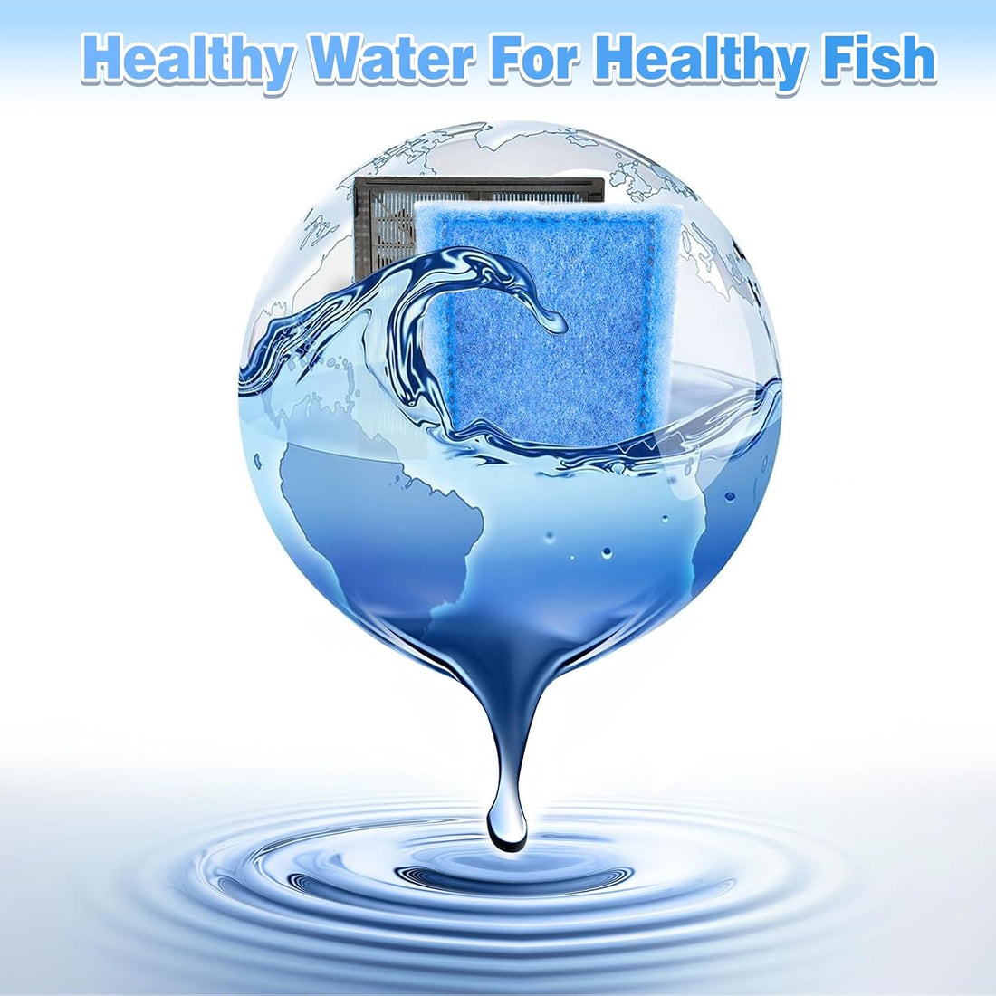 8 Pack Rite-Size C Filter Cartridges Compatible with MarineLand