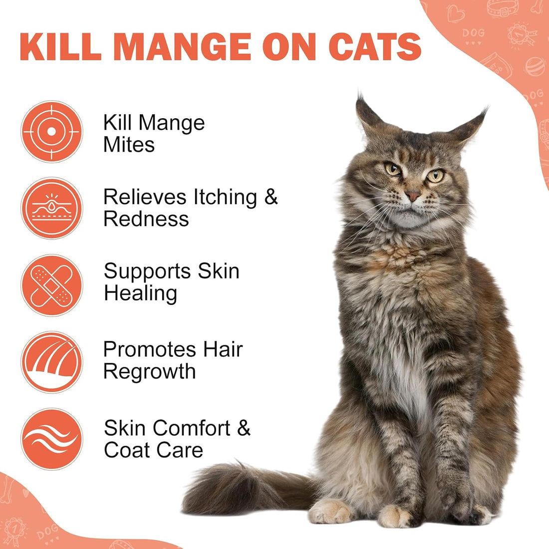 Netrca Mange Treatment Cats, Hair Regrowth, Skin Repair
