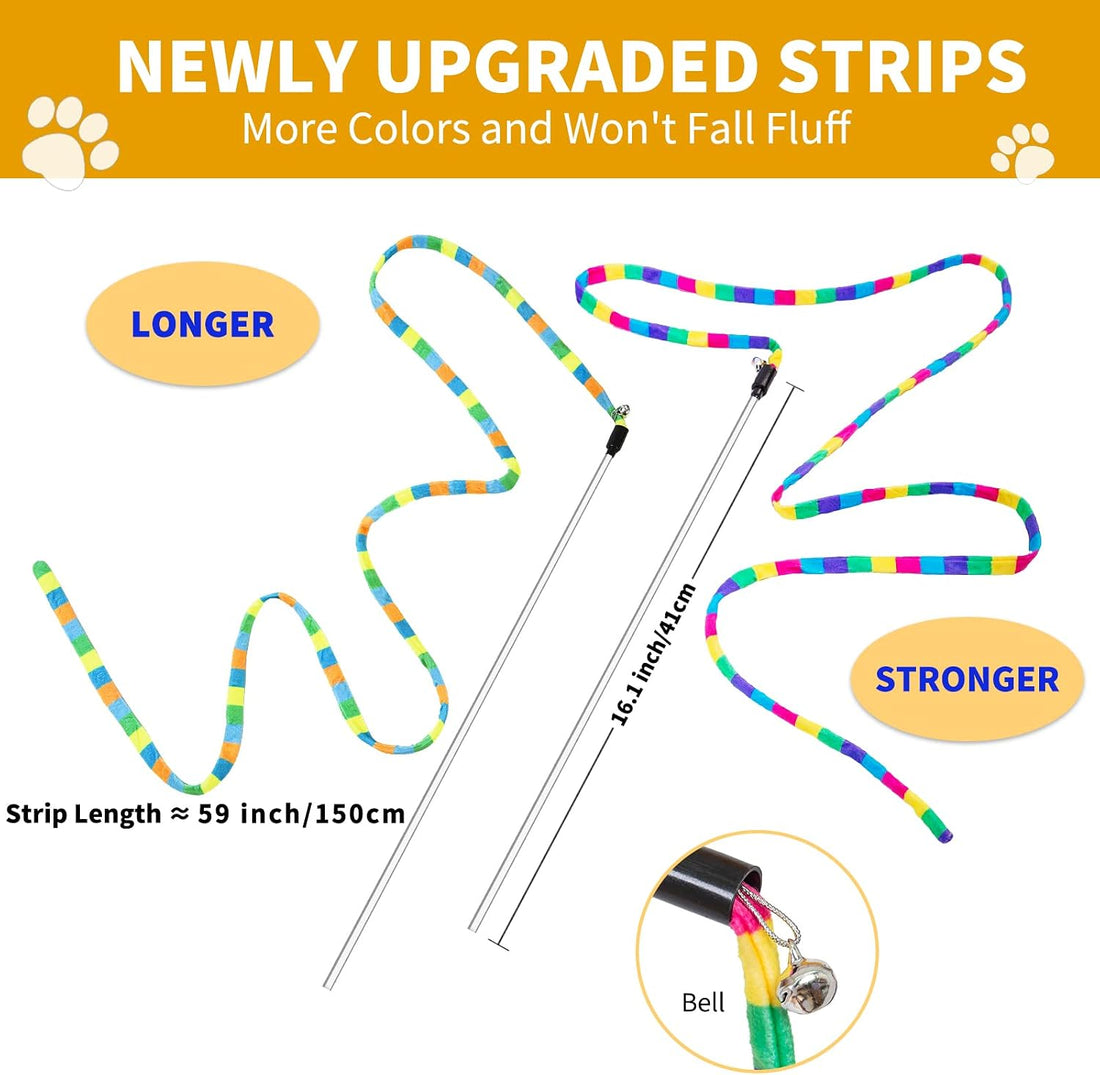 FYNIGO Interactive Cat Wand Toys for Indoor Cats