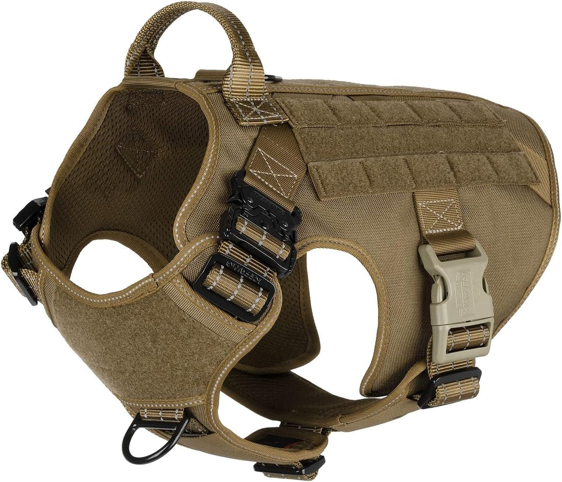 ICEFANG Tactical Dog Harness for Large Dogs,Reflective No Pull Dog
