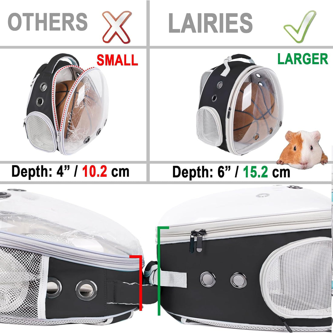 Portable Small Animal Backpack Travel Breathable Pet Carrier Bag