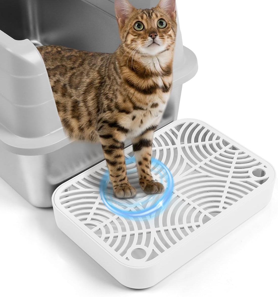 Cat Litter Box Step with Filter Function, Non-Slip Cat Step