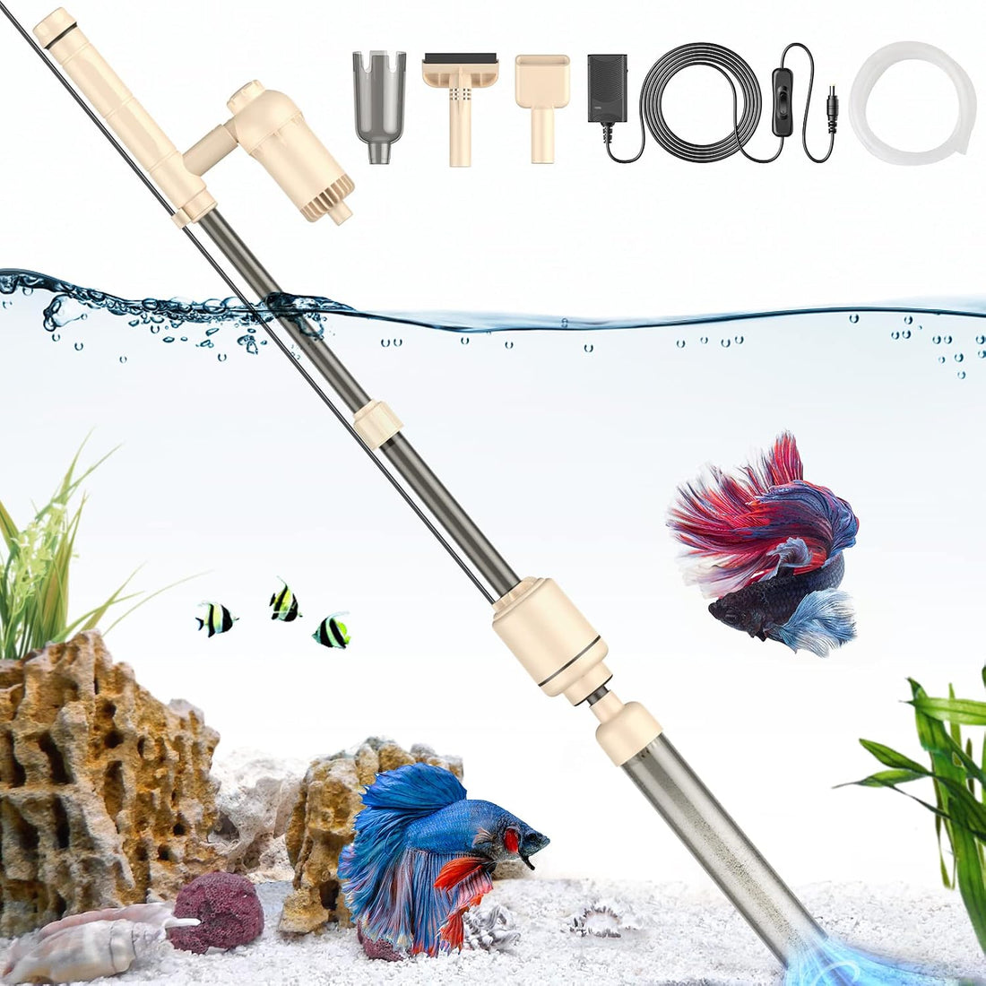 AKKEE Aquarium Vacuum Gravel Cleaner